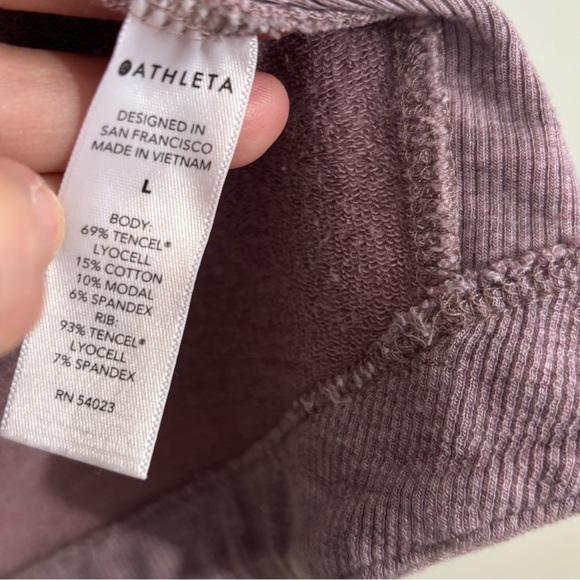 *Athleta heather mauve crewneck sweater dress L - Picture 3 of 5